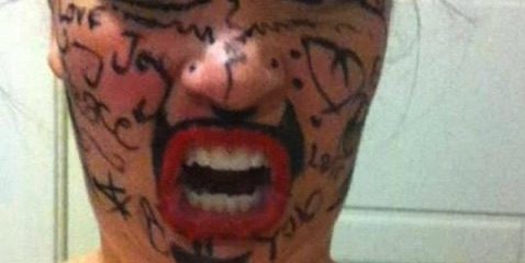 Looks like someone fell asleep first at the party. If you don't want people to judge then why post the picture?