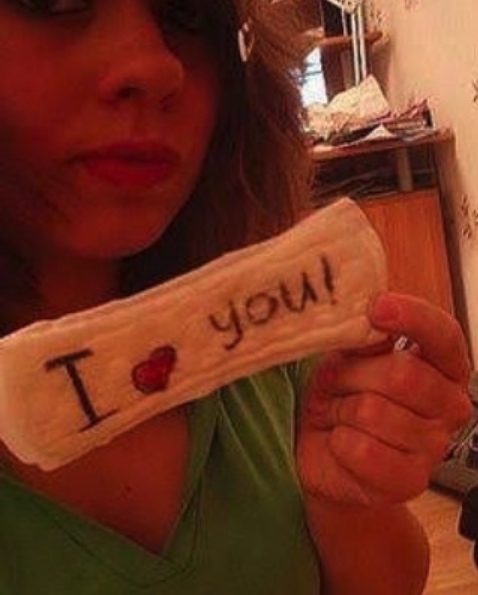 Maybe she didn't have any paper lying around.